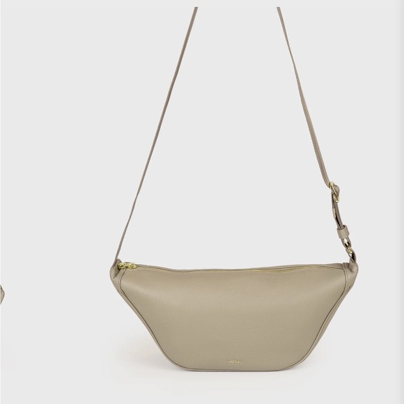 NEW - Toco Toscano Rey Medium Shoulder Bag - Taupe Beige Grey - Picture 10 of 12